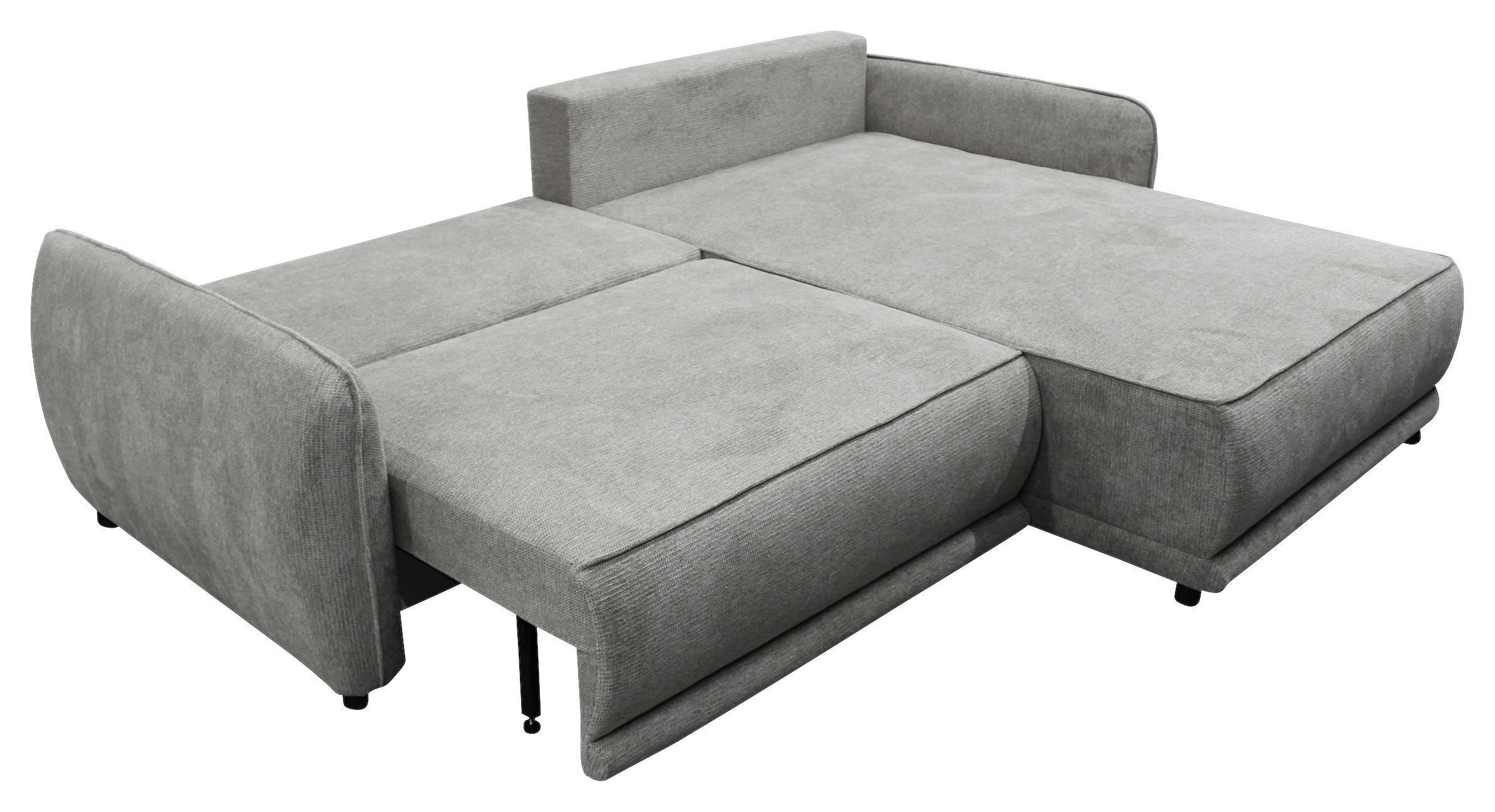 Thumbnail - Mid.you Ecksofa Fresh, Grau, Textil, 3-Sitzer, Füllung: Schaumstoff, 264x195 cm, Made in EU, Bettkasten erhältlich, Bett...
