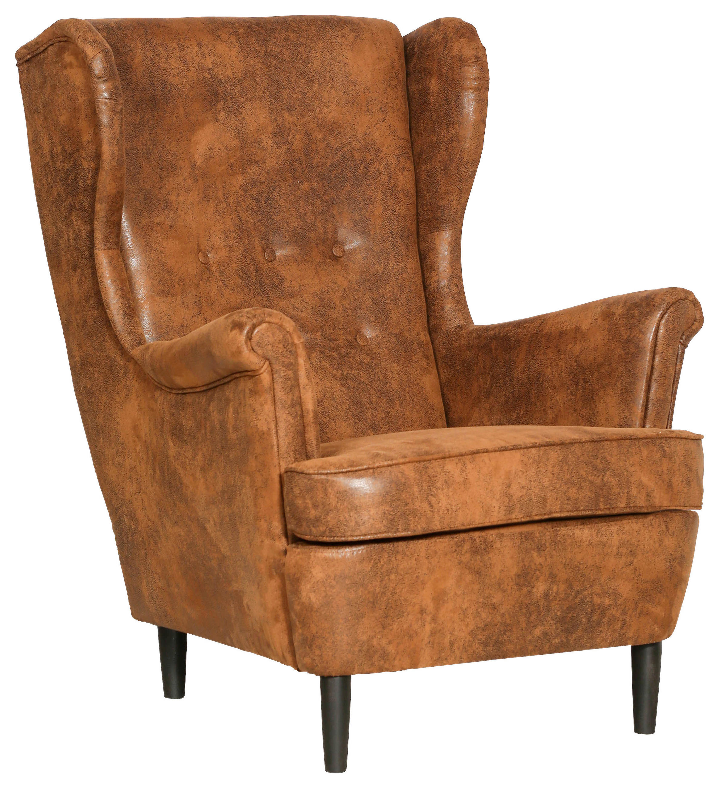 Niels Andersson KŘESLO UŠÁK, dřevo, textil, karton, kompozitní dřevo, hnědá