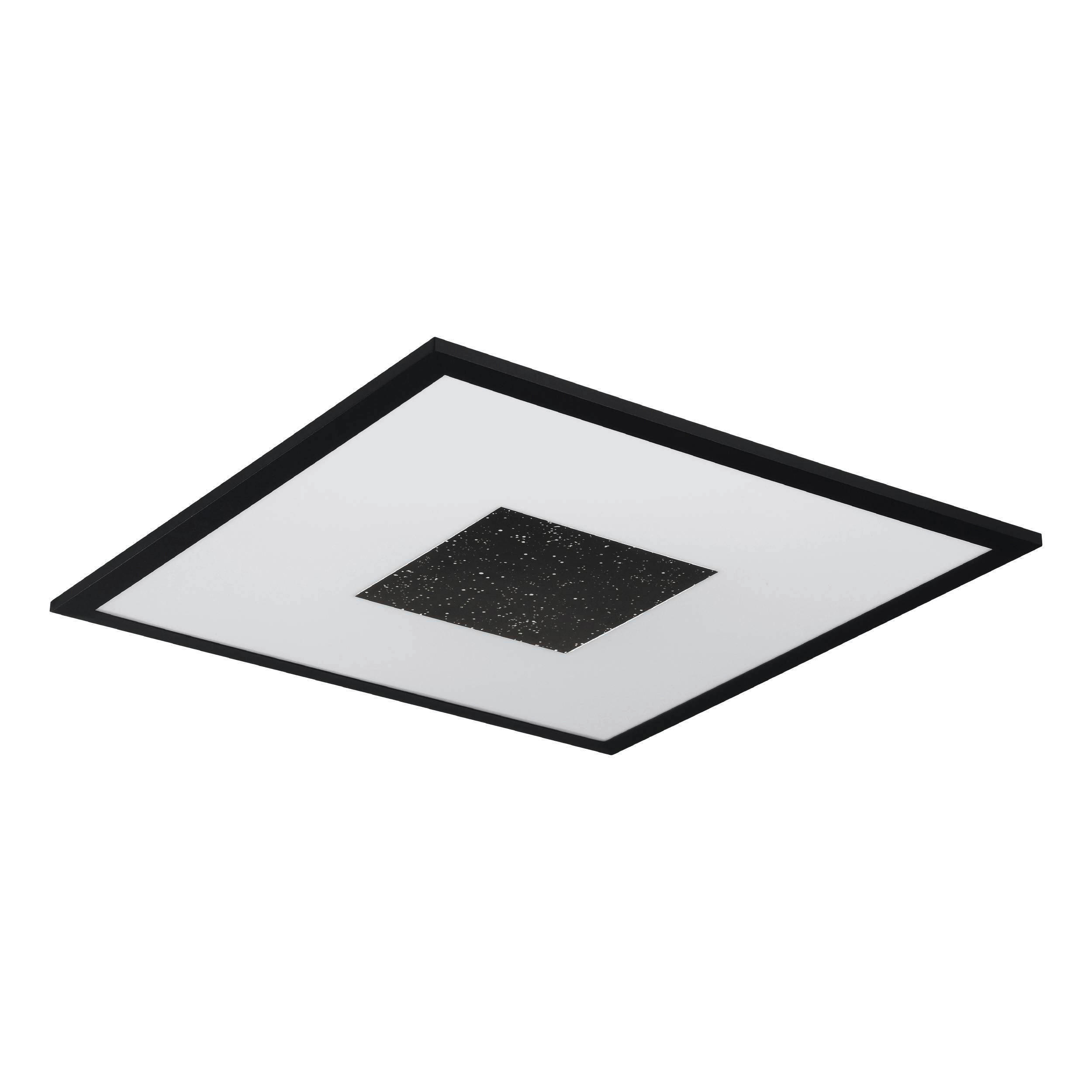 LED-DECKENLEUCHTE 44,5/44,5/5 cm   - Schwarz/Weiß, Basics, Kunststoff/Metall (44,5/44,5/5cm) - Eglo
