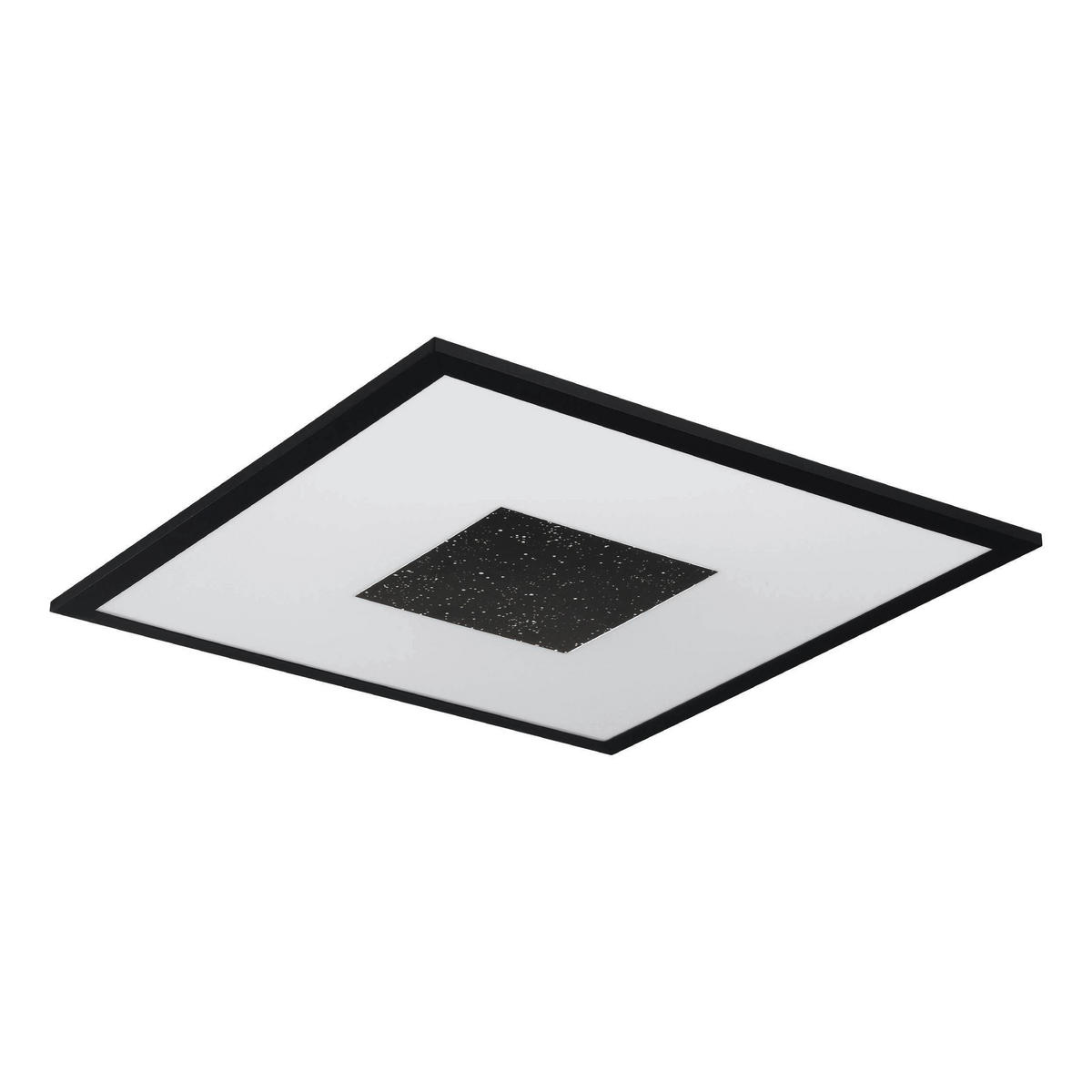STROPNÍ LED SVÍTIDLO, 44,5/44,5/5 cm - bílá/černá, Basics, kov/plast (44,5/44,5/5cm) - Eglo