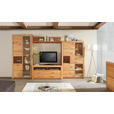 WOHNWAND  in Buchefarben  322/196/50 cm  - Buchefarben/Alufarben, KONVENTIONELL, Glas/Holz (322/196/50cm) - Cantus