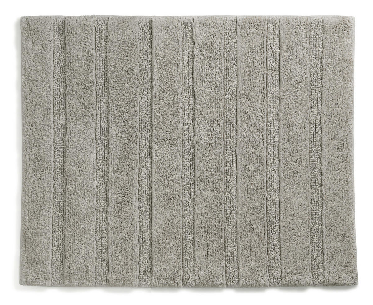 BADEMATTE Grau  - Grau, KONVENTIONELL, Textil (65/55/1,6cm) - Kela