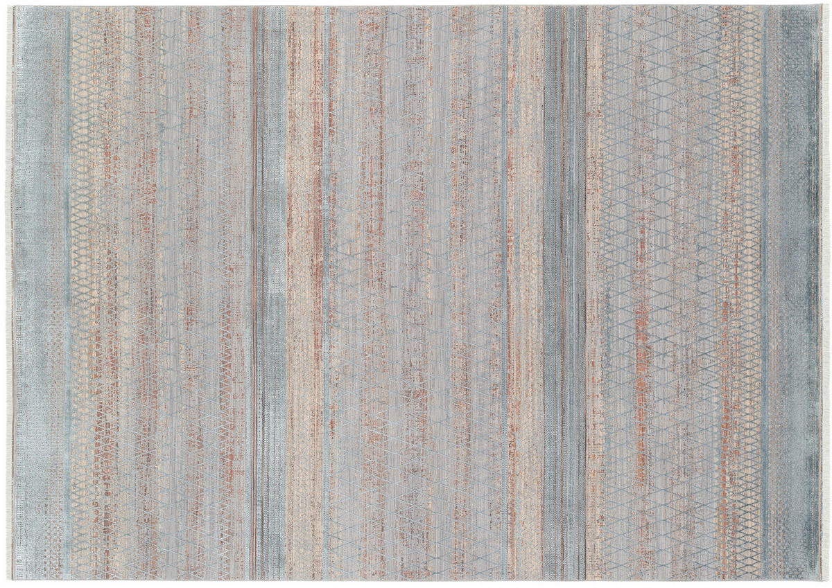 WEBTEPPICH 65/130 cm Tinto Maestro Blau, Creme  - Blau/Creme, Design, Textil (65/130cm) - Dieter Knoll