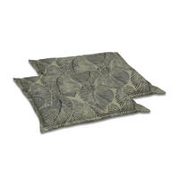 GARTENSITZKISSENSET Blätter  - Grün, Basics, Textil (50/7/50cm)