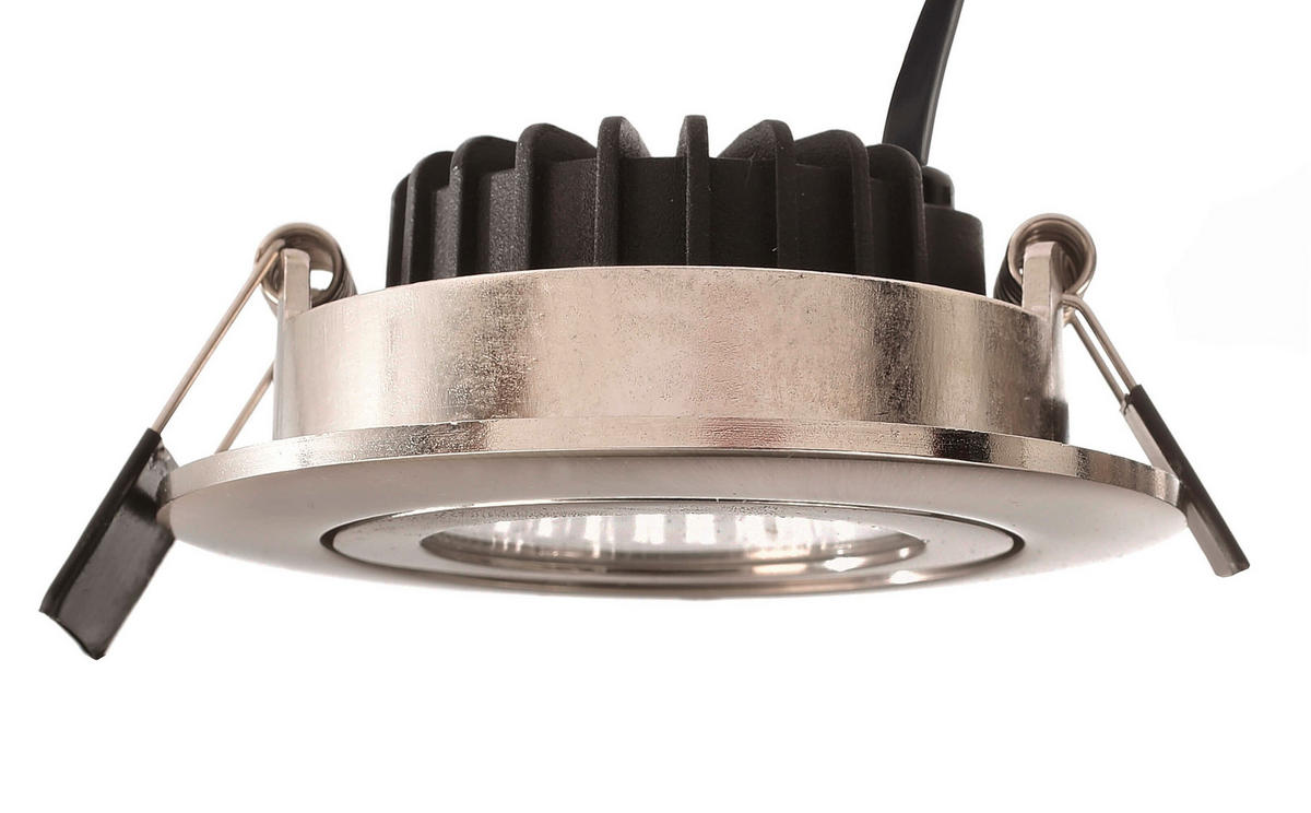 LED-EINBAUSPOT 8,2/8,2/4,1 cm   - Nickelfarben, KONVENTIONELL, Metall (8,2/8,2/4,1cm)