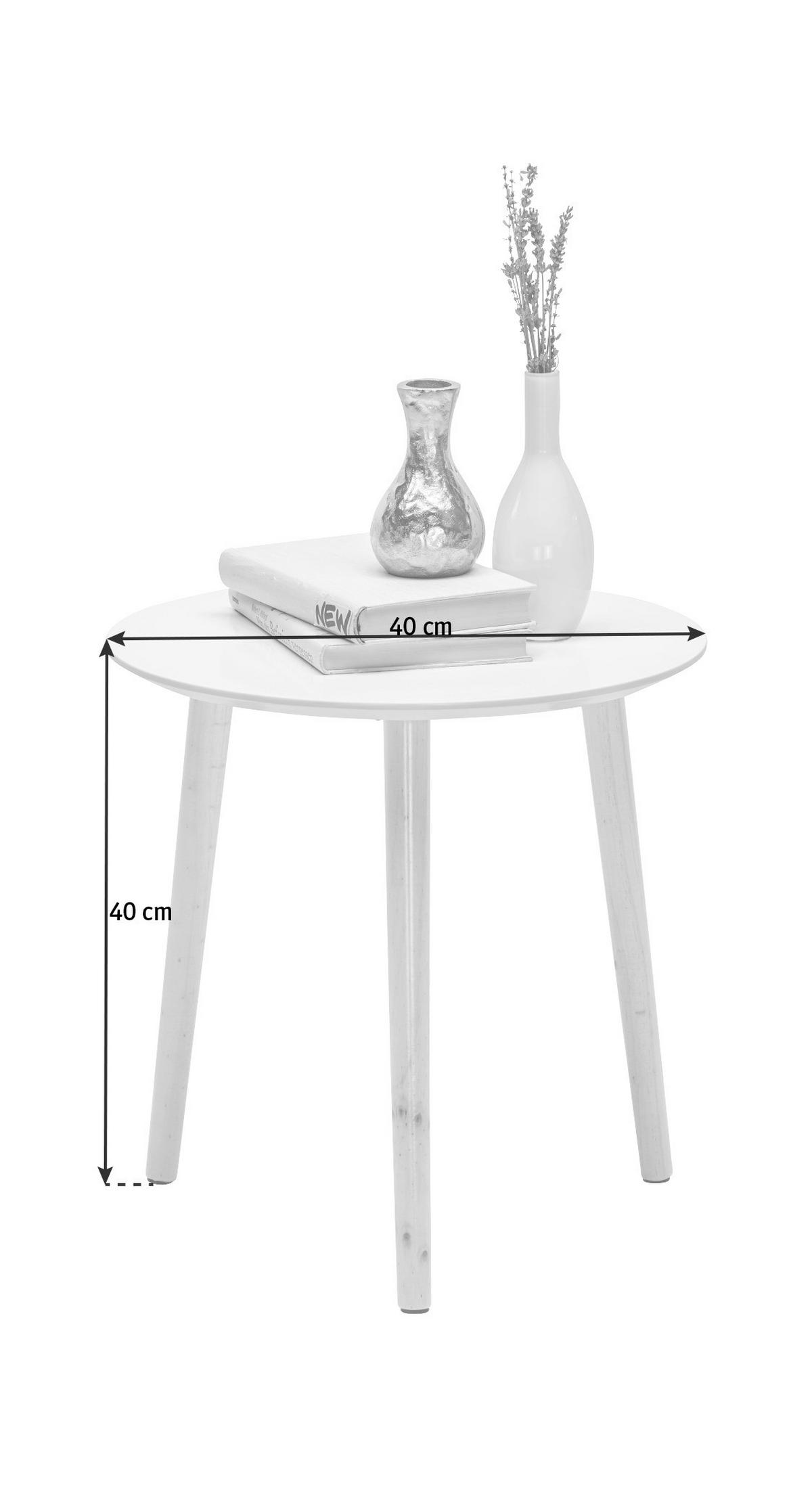 ODKLÁDACÍ STOLEK, borovice, bílá, barvy borovice - barvy borovice/bílá, Design, dřevo/kompozitní dřevo (40/40/40cm) - Carryhome