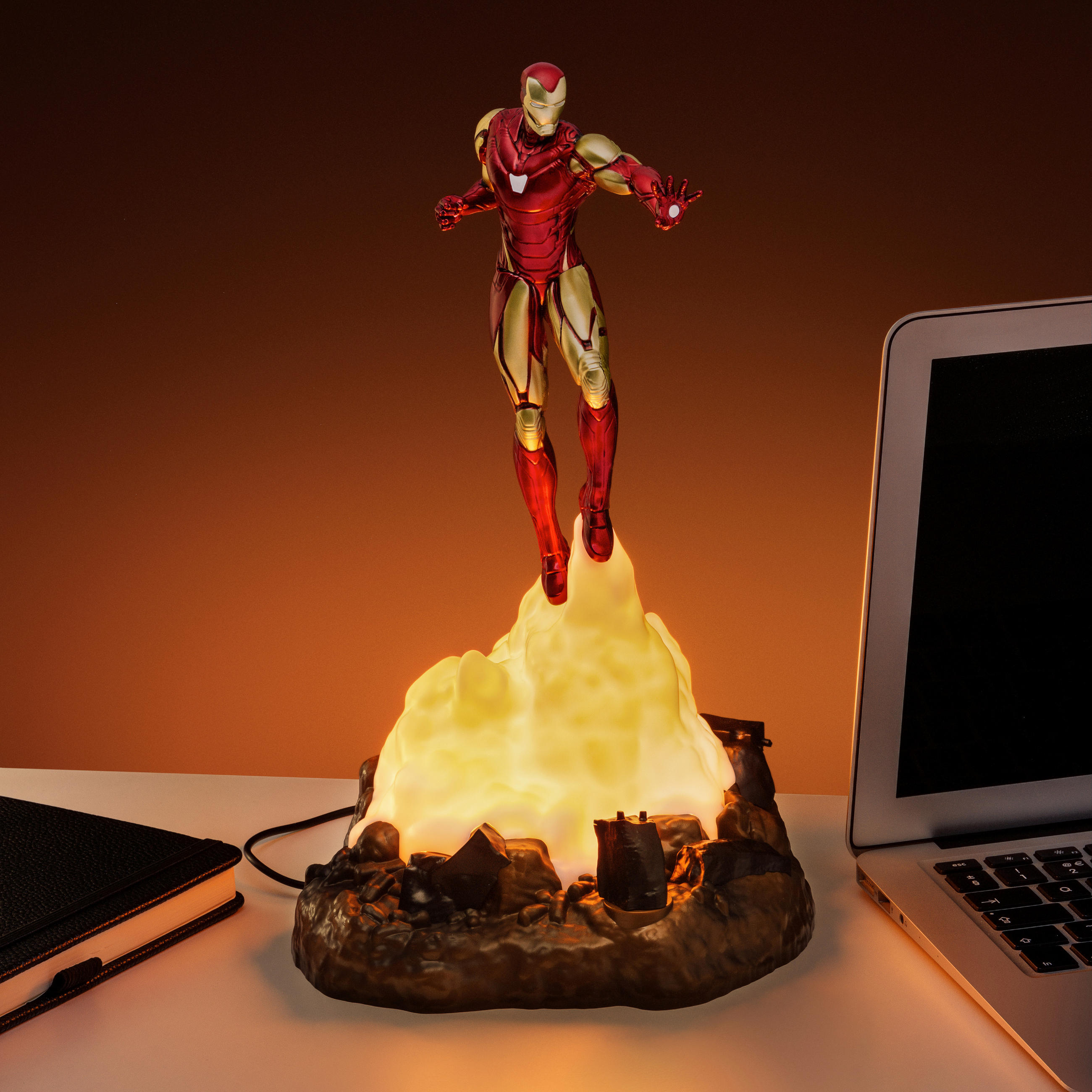 LED-DEKOLEUCHTE Iron Man 18.2/31.65/19.0 cm   - Rot/Goldfarben, Basics, Kunststoff (18.2/31.65/19.0cm) - Marvel