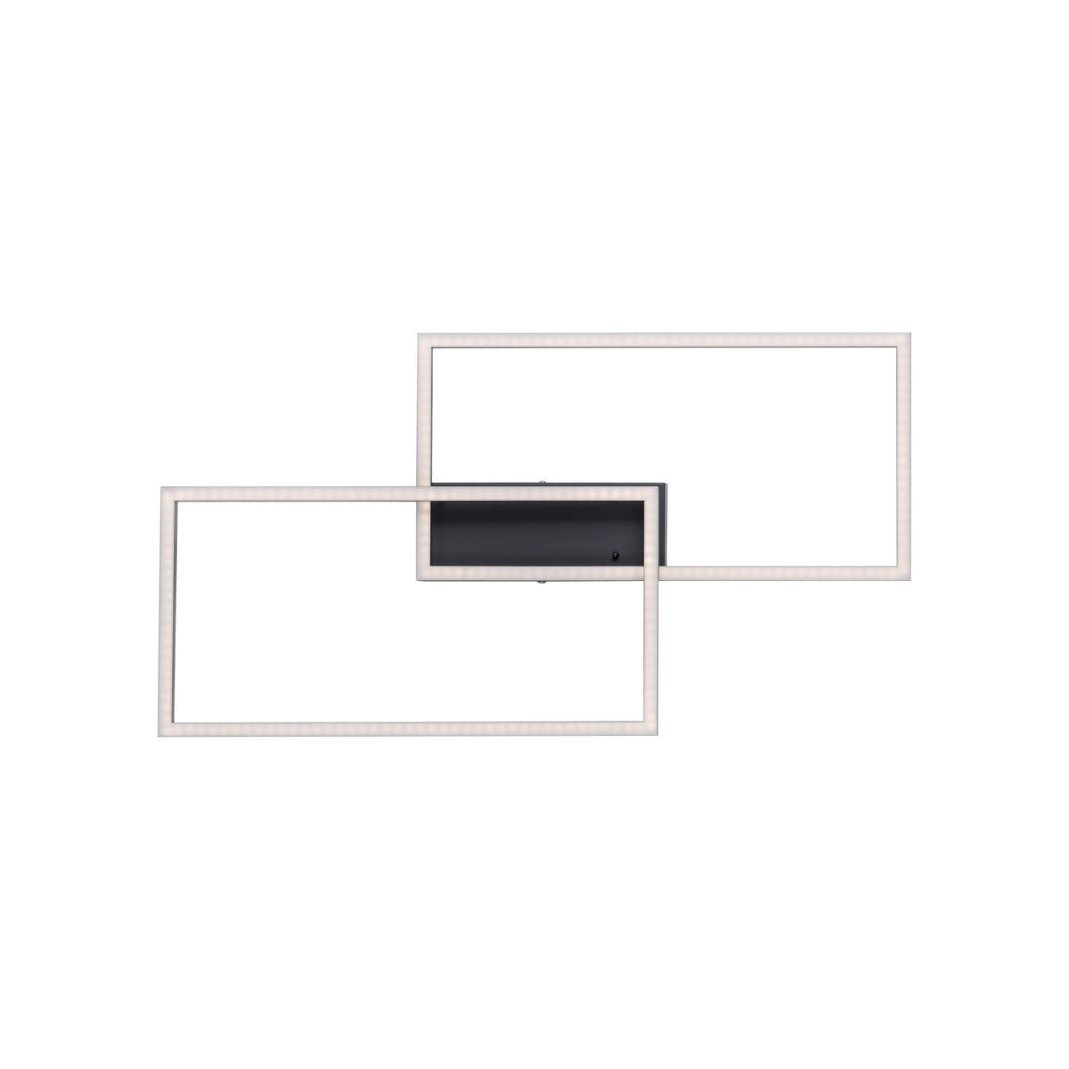 LED-DECKENLEUCHTE Iven 60,5/32,5/6,5 cm   - Schwarz, Design, Kunststoff/Metall (60,5/32,5/6,5cm)
