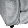 ECKSOFA Grau Cord  - Schwarz/Grau, Design, Kunststoff/Textil (240/175cm) - Landscape