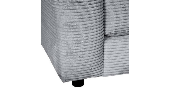 ECKSOFA Grau Cord  - Schwarz/Grau, Design, Kunststoff/Textil (240/175cm) - Landscape