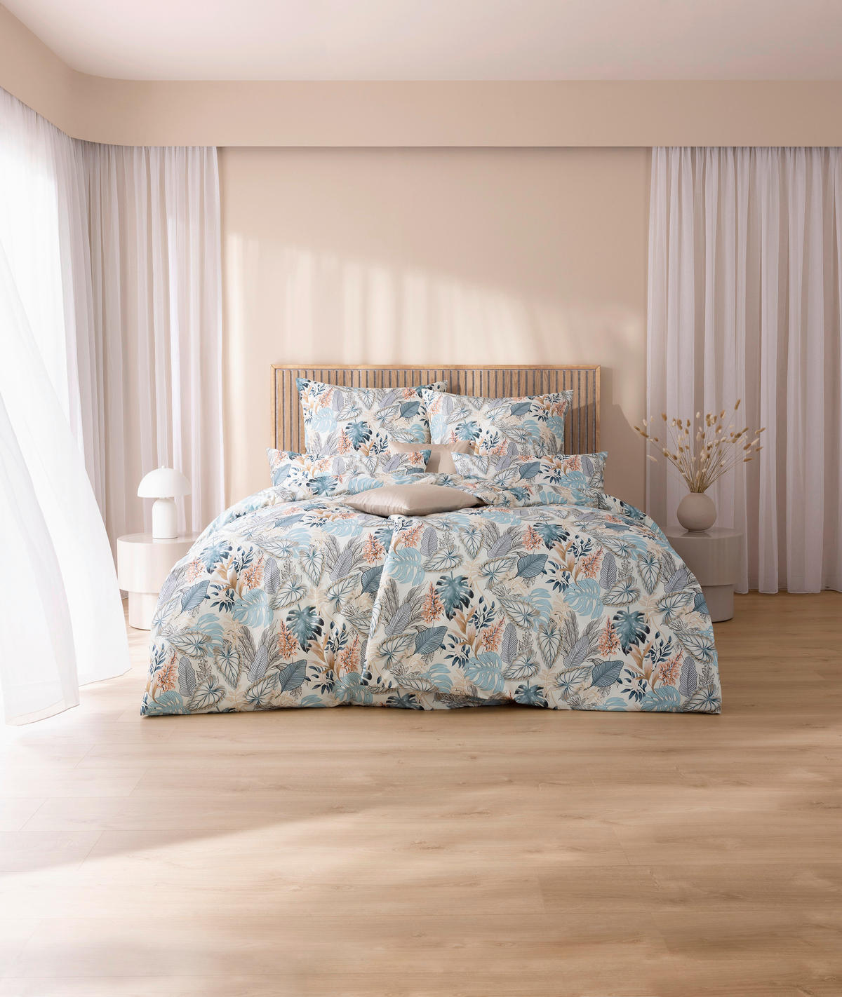 BETTWÄSCHE Atelier 155/220 cm  - Hellblau, Design, Textil (155/220cm) - Estella