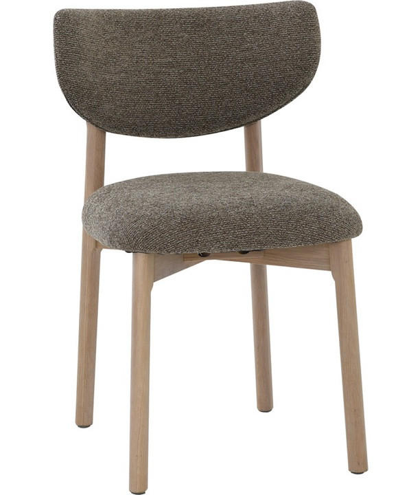 STOL     - ek Bianco/taupe, Design, trä/textil (53/78/53cm) - Best Price