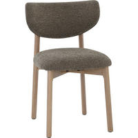 STOL     - ek Bianco/taupe, Design, trä/textil (53/78/53cm) - Best Price