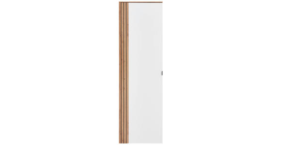 GARDEROBENSCHRANK in 55/179/37 cm - Schwarz/Weiß, Design, Holzwerkstoff/Metall (55/179/37cm) - Voleo
