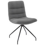 STUHL  in Cord Textil  - Dunkelgrau/Schwarz, Design, Textil/Metall (52/88/66cm) - Dieter Knoll