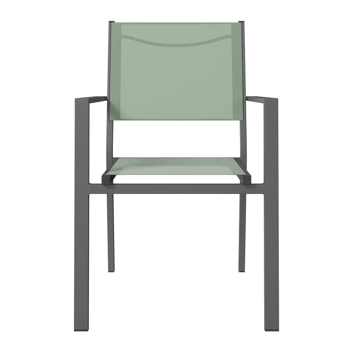 STAPELSESSEL Aluminium Anthrazit, Grün  - Anthrazit/Grün, Design, Textil/Metall (57/88/58cm) - Ambia Garden