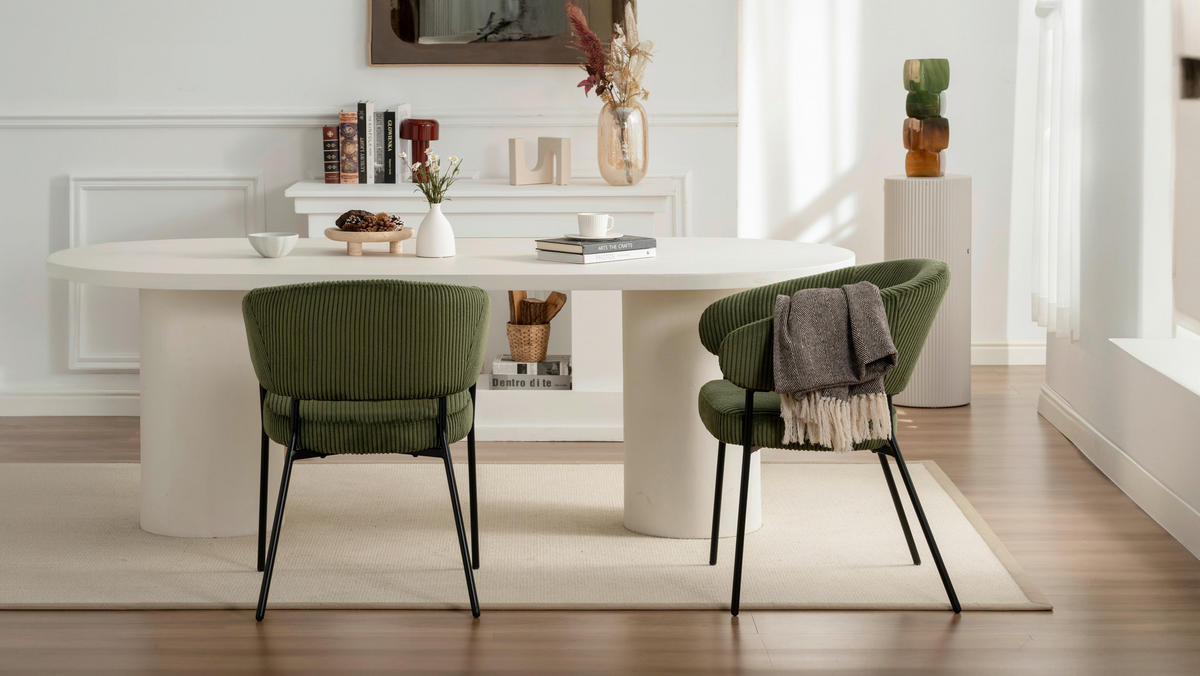 ARMLEHNSTUHL  in Eisen Cord  - Schwarz/Grün, LIFESTYLE, Holz/Textil (60/81/60cm) - Livetastic