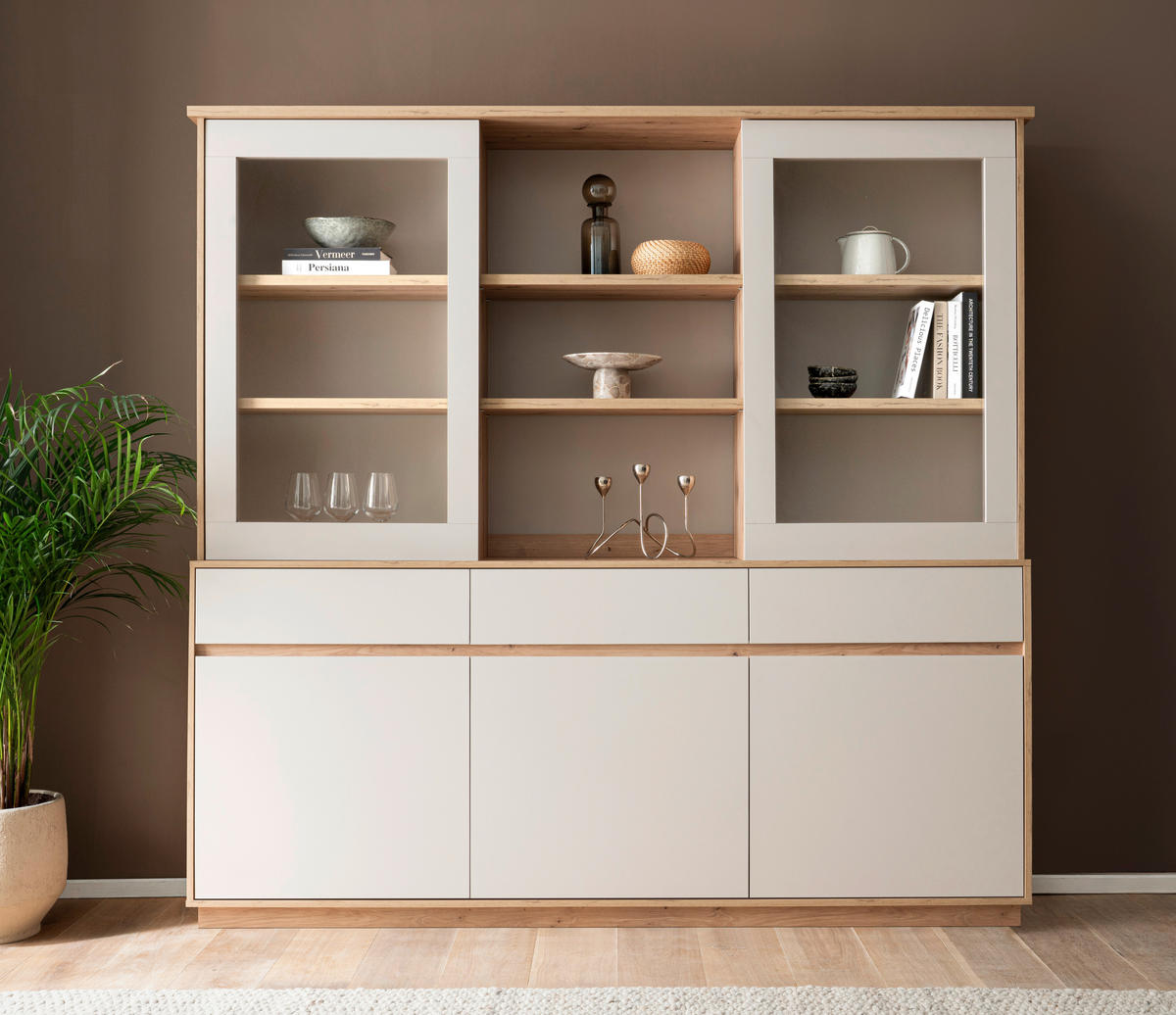 BUFFET 202/199/40 cm  in Kaschmir, Eiche Artisan  - Kaschmir/Eiche Artisan, Design, Holzwerkstoff (202/199/40cm) - MID.YOU