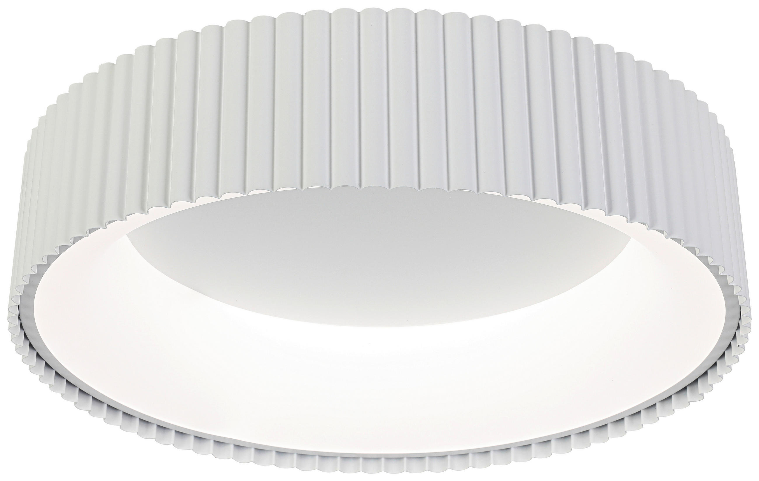 DECKENLEUCHTE  47/12,5 cm    - Weiß, Design, Kunststoff/Metall (47/12,5cm) - Collet's Monde