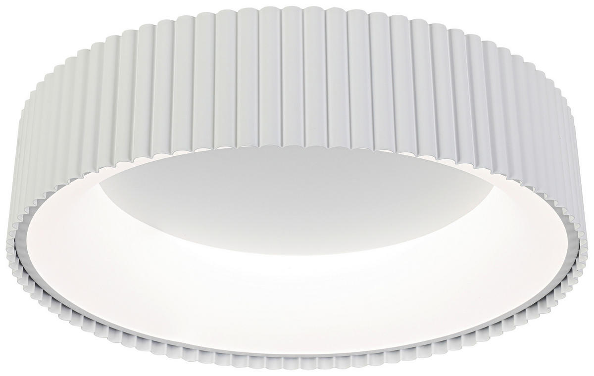 DECKENLEUCHTE  47/12,5 cm    - Weiß, Design, Kunststoff/Metall (47/12,5cm) - Collet's Monde