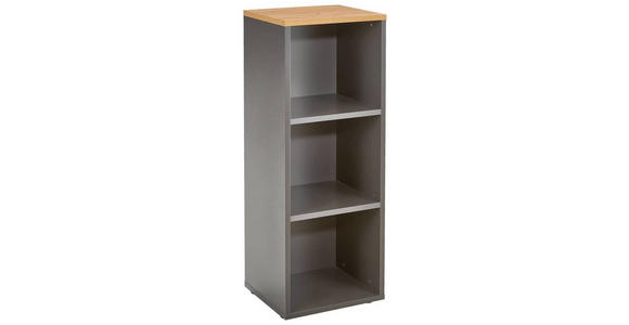 AKTENREGAL 45/120/40 cm - Eichefarben/Schwarz, MODERN, Holzwerkstoff/Kunststoff (45/120/40cm) - Novel