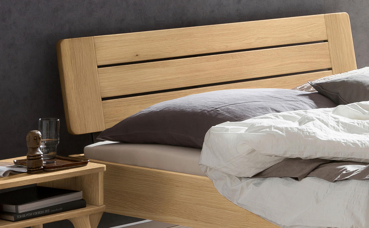 BETT 160/200 cm  in Eichefarben  - Eichefarben, KONVENTIONELL, Holz (160/200cm) - Hasena