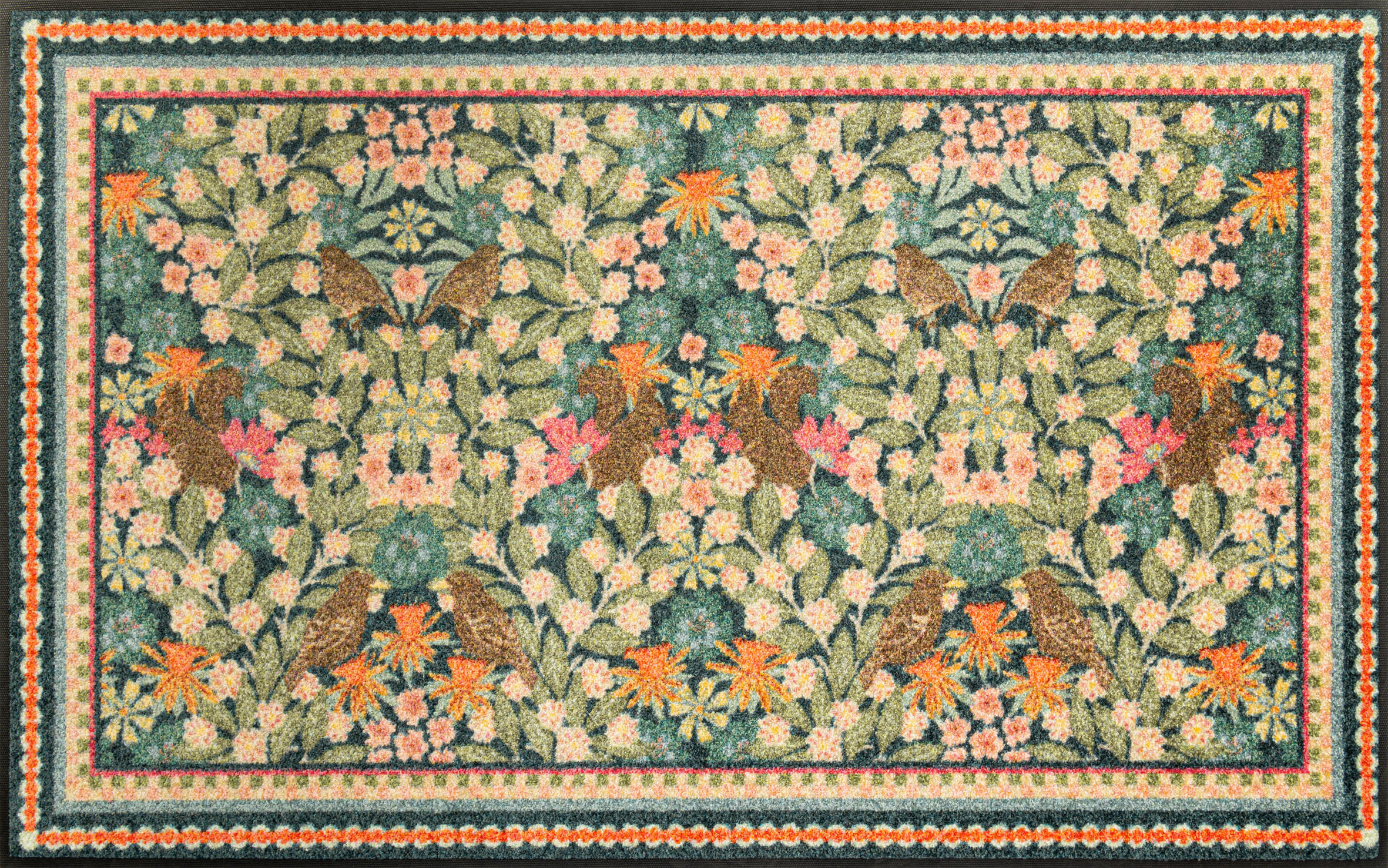 wash+dry FUßMATTE Garden Luxe Blue Mehrfarbig 75x120 cm
