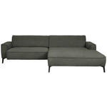 ECKSOFA in Flachgewebe Dunkelgrün  285/190 cm  - Dunkelgrün/Schwarz, Design, Textil/Metall (285/190cm) - Johann Jakob