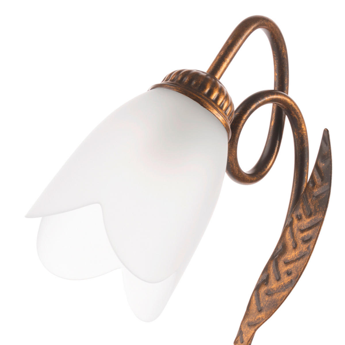 TISCHLEUCHTE 23/33 cm   - Bronzefarben, KONVENTIONELL, Glas/Metall (23/33cm)