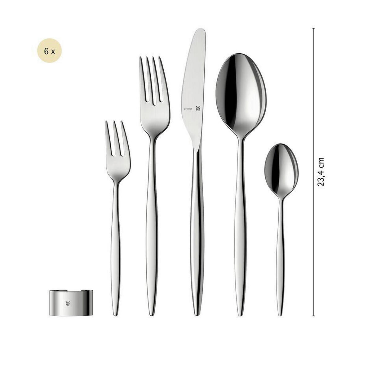 BESTECKSET GRACE 30-teilig Edelstahl  für 6 Personen  - Edelstahlfarben, Basics, Metall (31,5/27/8cm) - WMF