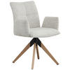 ARMLEHNSTUHL  in Eisen Struktur  - Eichefarben/Beige, Design, Holz/Textil (58/85/64cm) - Carryhome