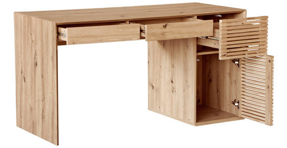 SCHREIBTISCH 140/75/60 cm  in Eiche Artisan  - Eiche Artisan, Design, Holzwerkstoff (140/75/60cm) - Hom`in