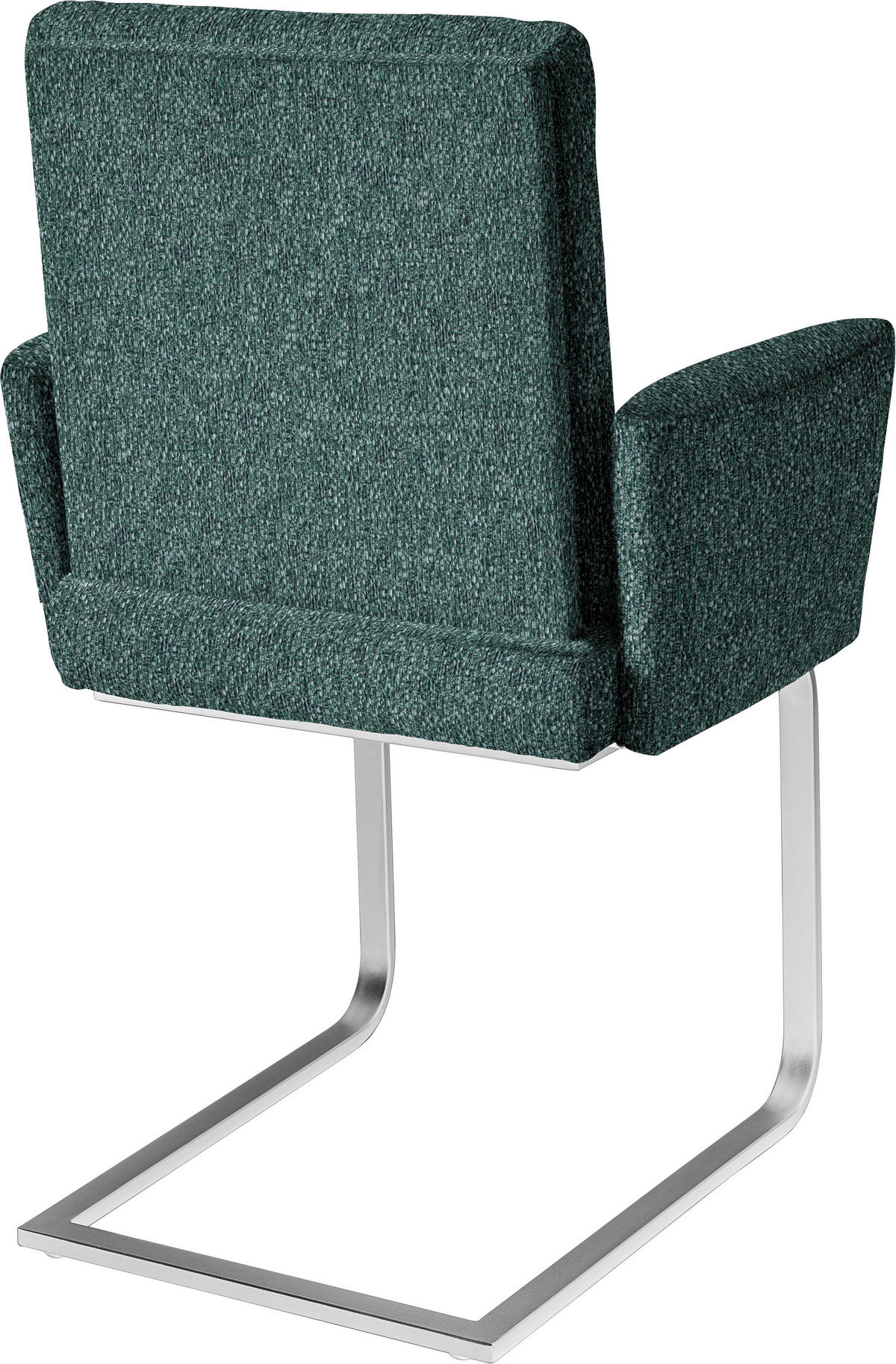 ARMLEHNSTUHL  in Stahl Chenille  - Chromfarben/Grün, Design, Textil/Metall (56/92/60cm) - Dieter Knoll