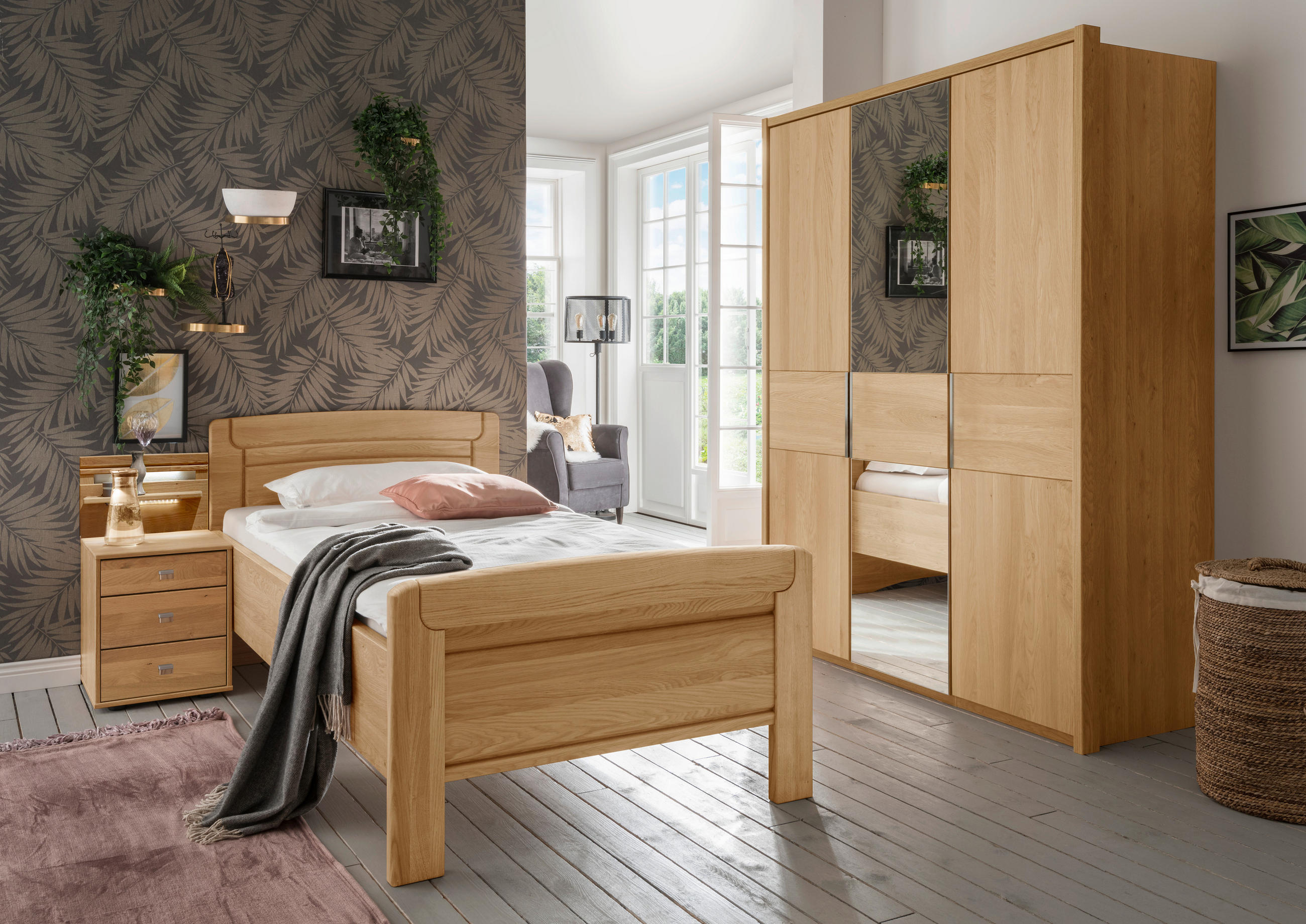 BETT 90/200 cm  in Eichefarben  - Eichefarben, KONVENTIONELL, Holz/Holzwerkstoff (90/200cm) - Venda