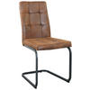 STUHL  in Eisen Webstoff  - Schwarz/Braun, Modern, Textil/Metall (43/92/56cm) - MID.YOU