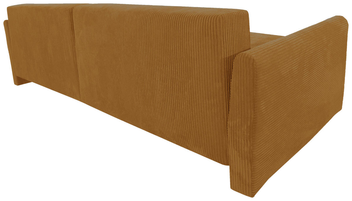 ECKSOFA in Cord Gelb  - Gelb/Schwarz, Konventionell, Kunststoff/Textil (228/146cm) - MID.YOU