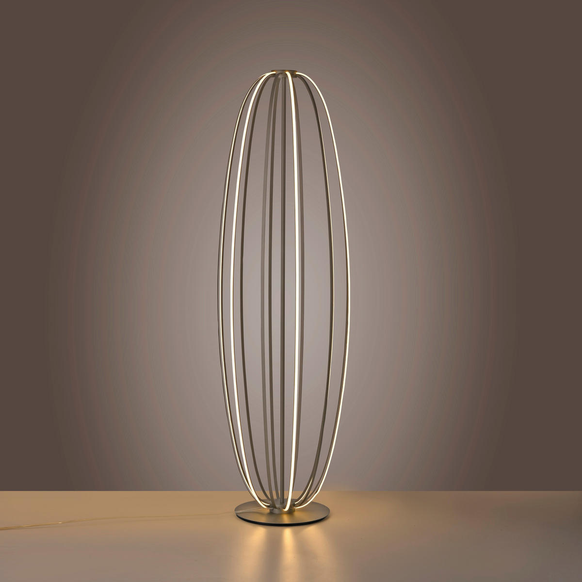 LED-STEHLEUCHTE - Bronzefarben, Design, Kunststoff/Metall (42/42/138cm) - Paul Neuhaus