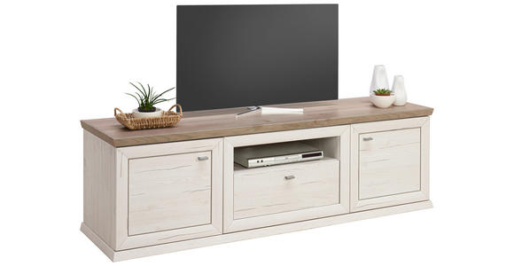 LOWBOARD - Weiß/Grau, LIFESTYLE, Holzwerkstoff/Metall (180/56/50cm) - Hom`in