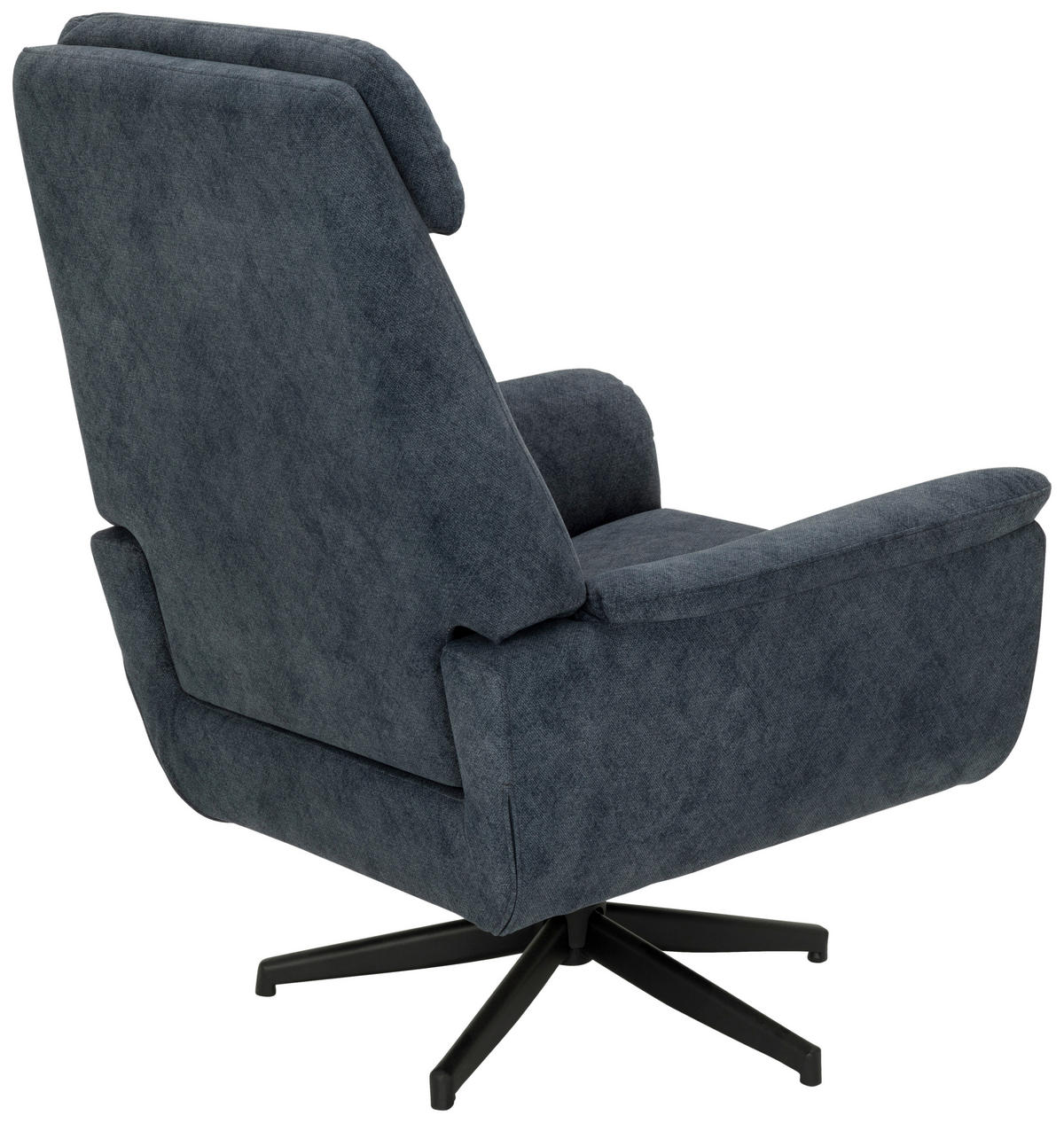 RELAXSESSEL Flachgewebe    - Blau/Schwarz, Design, Textil/Metall (77/105/90cm) - MID.YOU