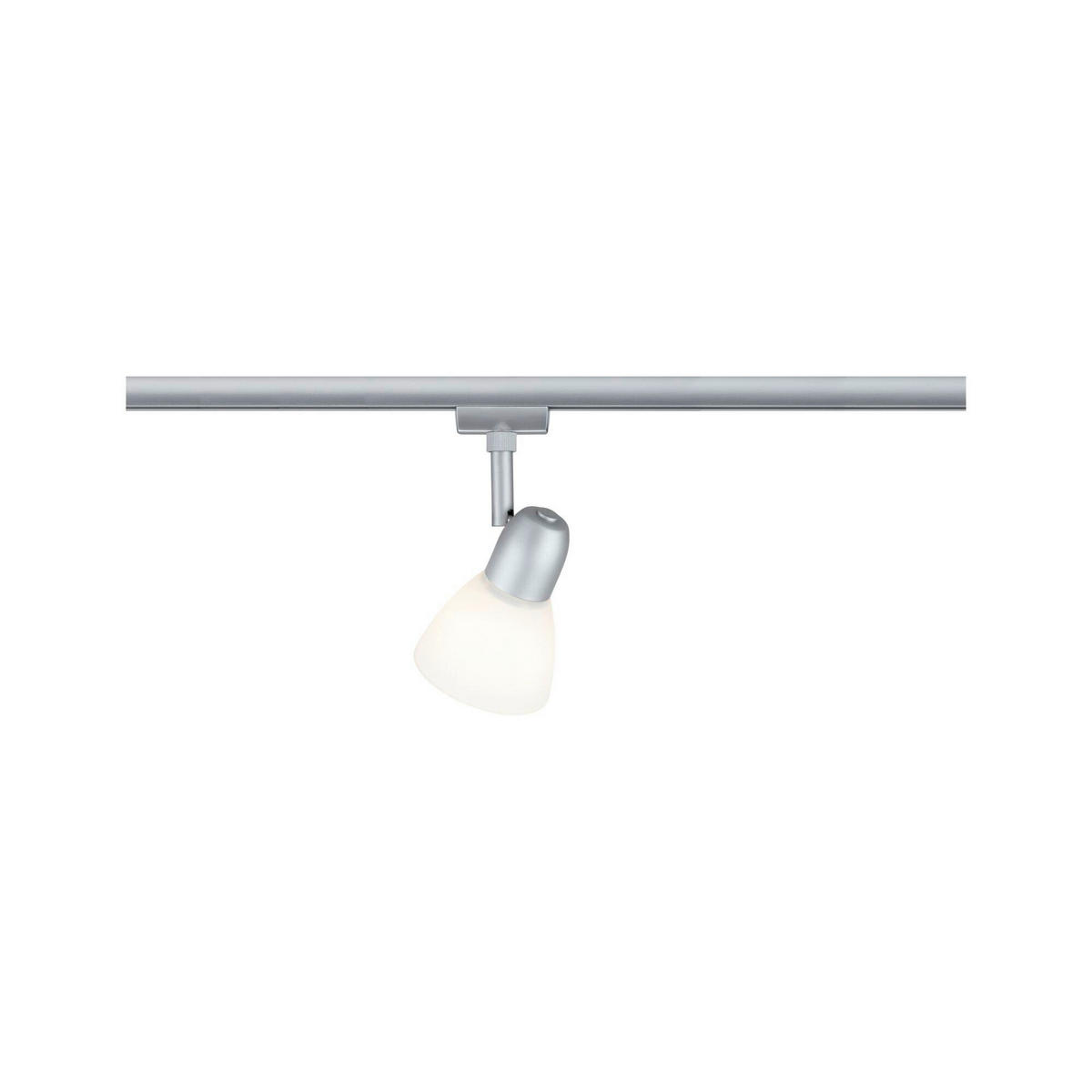 SCHIENENSYSTEM-STRAHLER - Chromfarben/Opal, Design, Glas/Metall (8,3/14,8cm) - Paulmann