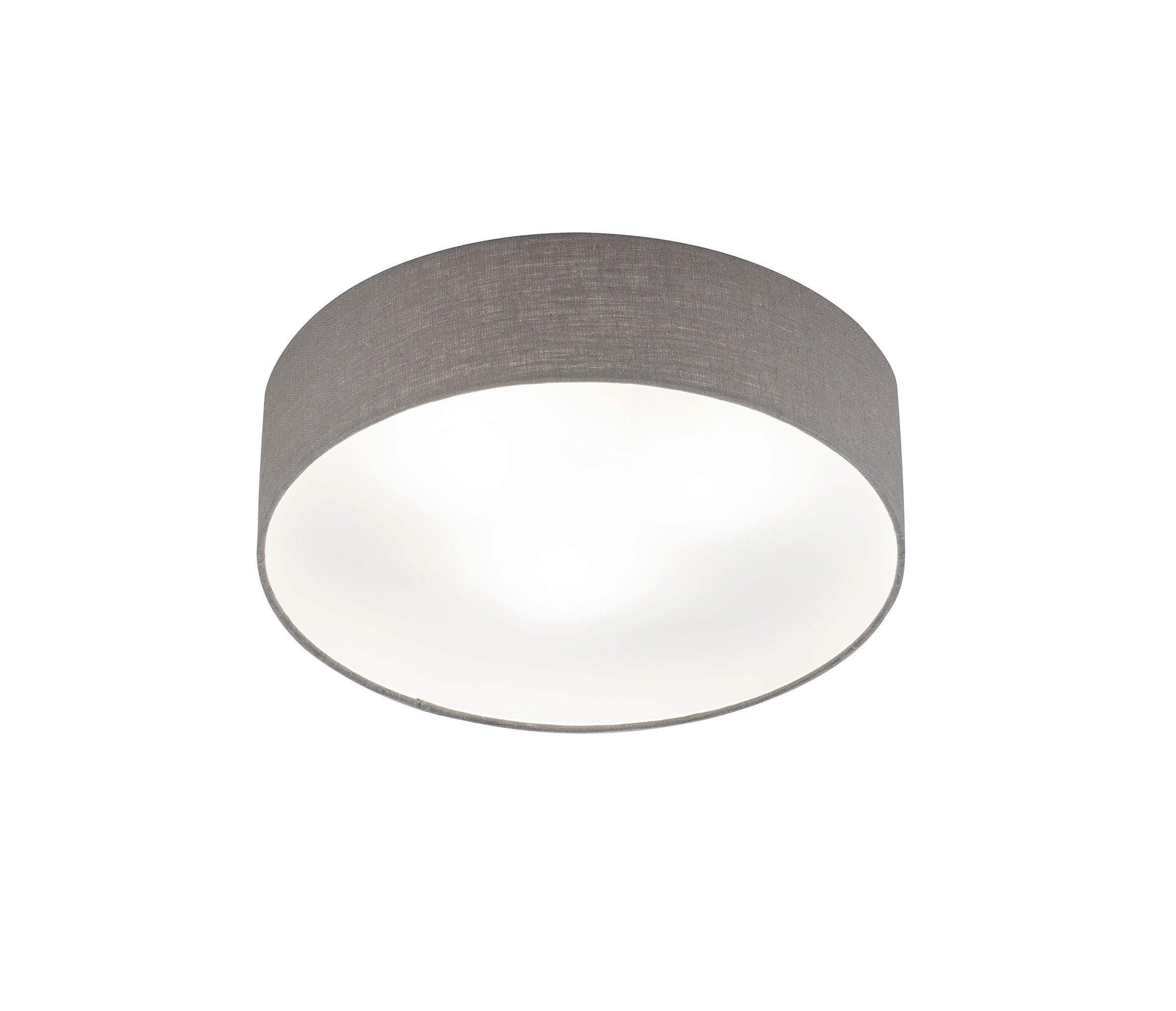 DECKENLEUCHTE Maat  - Weiß/Grau, Basics, Glas/Textil (45/10cm) - Fischer & Honsel