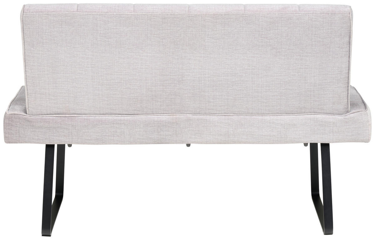 SITZBANK 140/88/62 cm Samt Hellgrau  - Hellbraun/Hellgrau, KONVENTIONELL, Textil/Metall (140/88/62cm) - MID.YOU