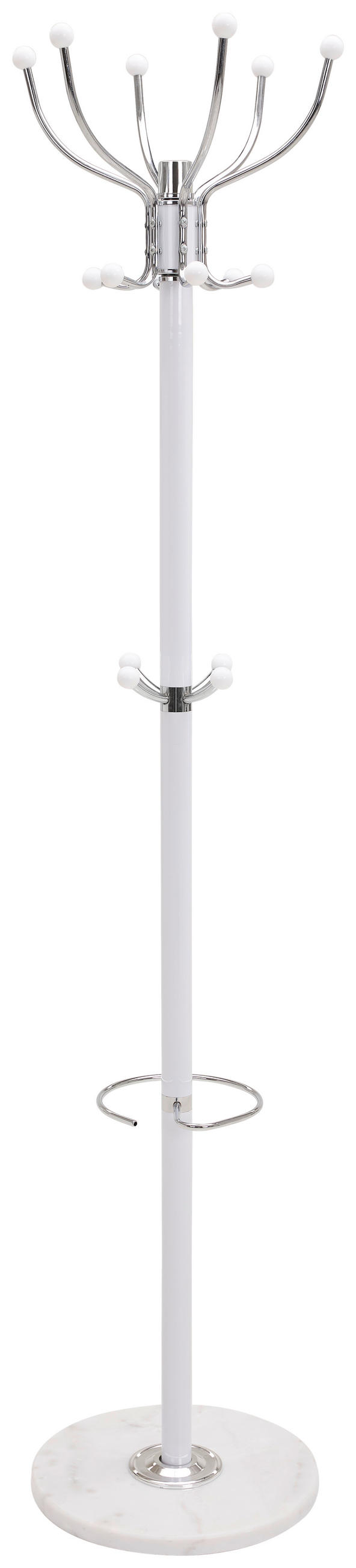 ÁLLÓ FOGAS fehér 37/176/37 cm   - fehér, Basics, műanyag/kő (37/176/37cm) - Xora