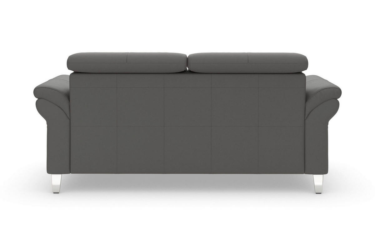 3-SITZER-SOFA ARNGAST E Echtleder Mokka  - Chromfarben/Mokka, Basics, Leder/Metall (186/84/93cm) - Sit & More