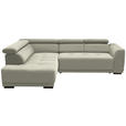 ECKSOFA in Struktur Greige  205/284 cm  - Greige/Schwarz, Design, Kunststoff/Textil (205/284cm) - Xora