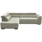 ECKSOFA in Struktur Greige  205/284 cm  - Greige/Schwarz, Design, Kunststoff/Textil (205/284cm) - Xora