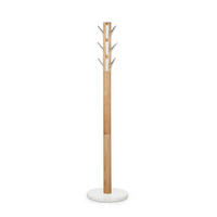 ŠATNÍ STOJAN - bílá/přírodní barvy, Basics, dřevo (40/168/40cm) - Umbra