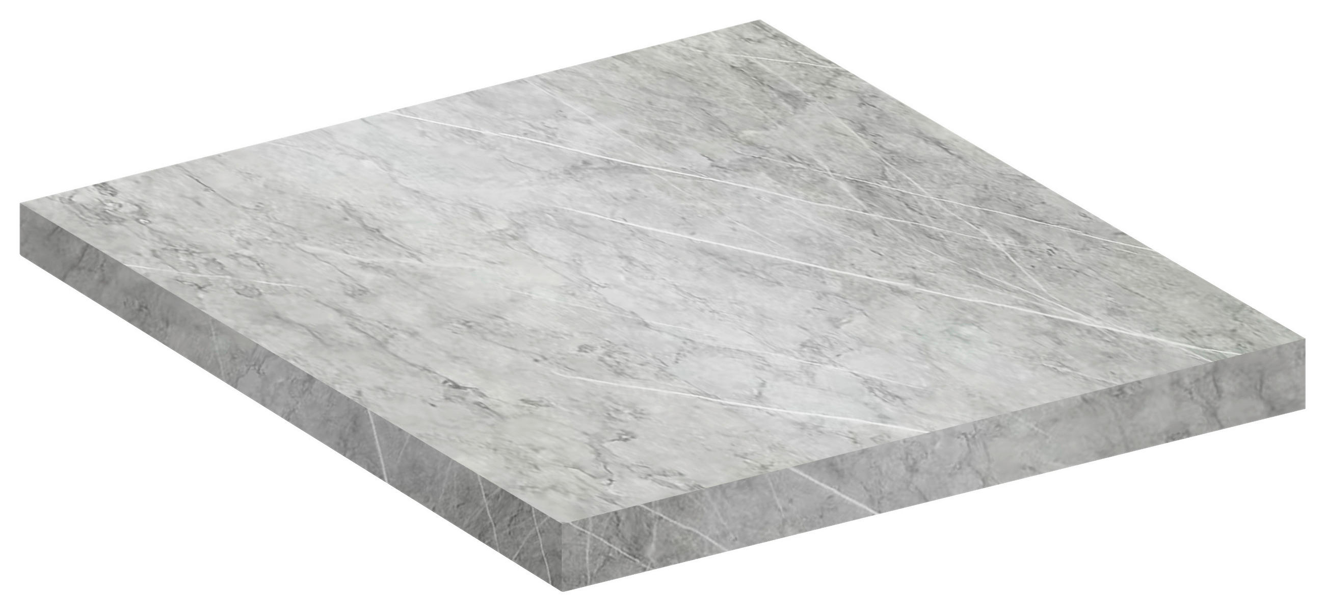 ARBEITSPLATTE 60/3/60 cm  - Grau, Trend, Holzwerkstoff (60/3/60cm) - MID.YOU