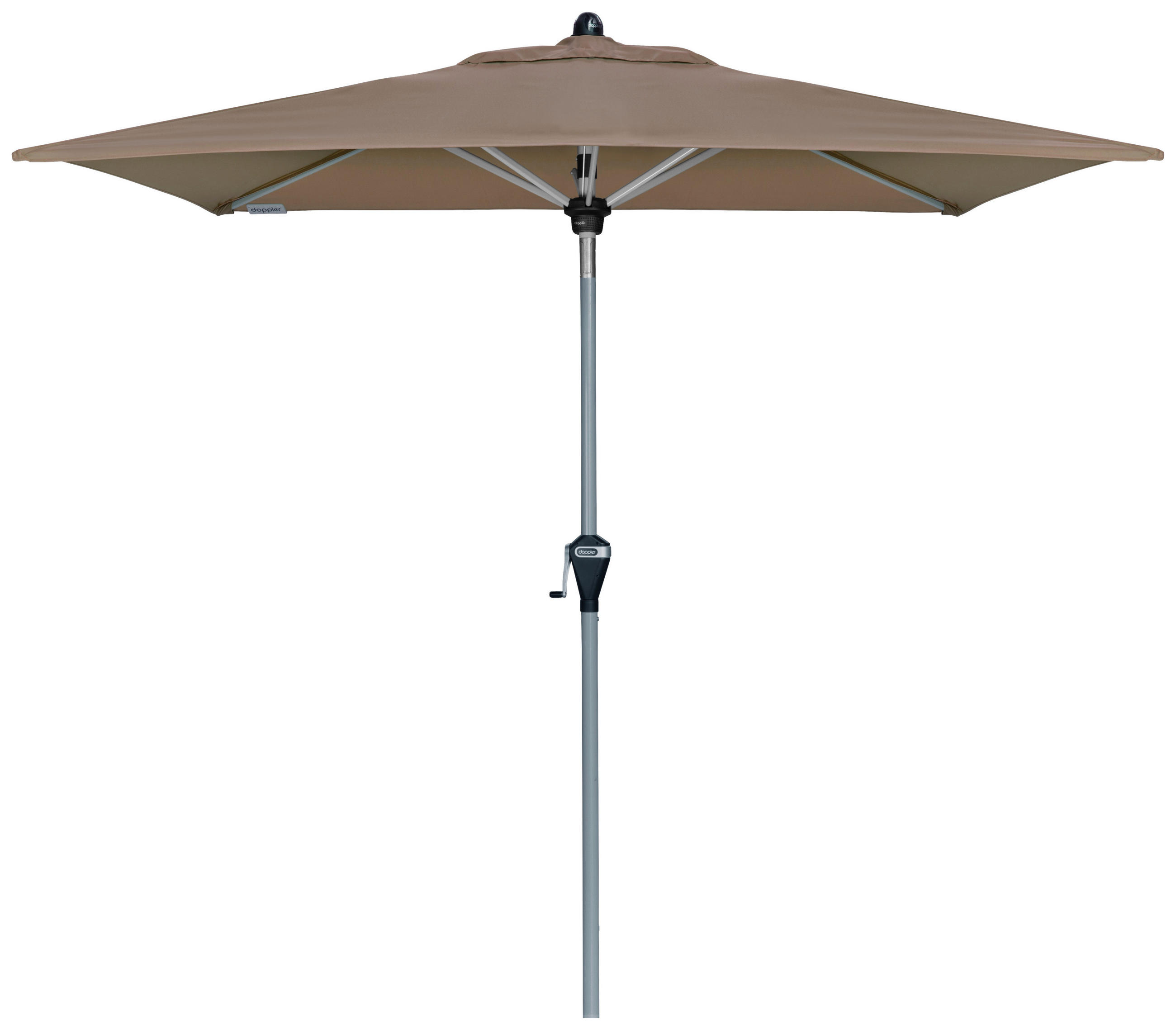 SONNENSCHIRM 210x140 cm Greige  - Greige/Silberfarben, Design, Textil/Metall (210/140cm) - Doppler