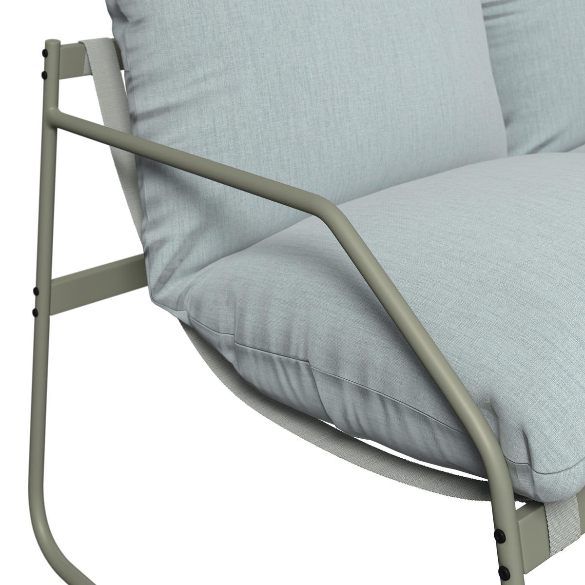 LOUNGEGARNITUR Eisen  - Beige/Grau, MODERN, Glas/Textil (128/62/82cm) - Ambia Garden